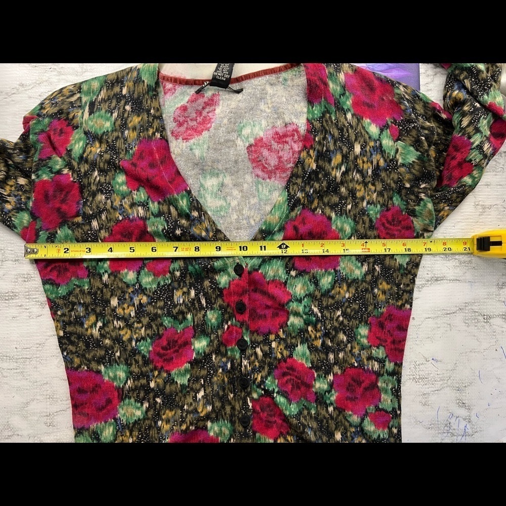 Vintage Lucky Brand Women’s Floral Cardigan Sweater - Picture 10 of 11